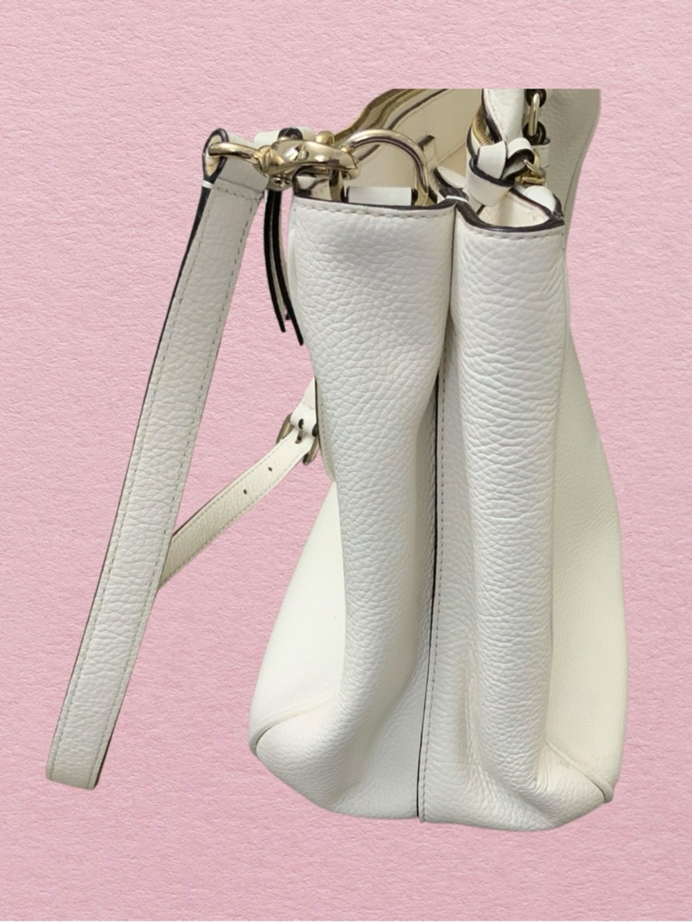 Kate Spade Leather Mulberry St Leighann Tote in Soft White - Picture 4 of 11